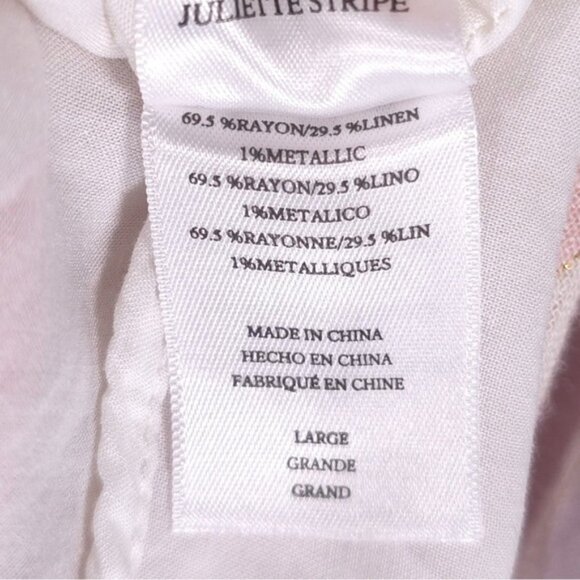 Rails Women’s Amaya LINEN Blend Striped Midi Tunic Dress Juliette Stripe LARGE - Picture 14 of 15